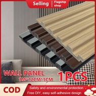 WPC Fluted Wall Panel Sticker Waterproof Grille Design Ecological Board TV Background Pvc Wood Panel