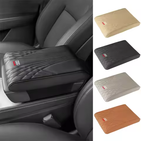 Car Interior Armrest Pad Center Console Heighten Cushion Mat Accessories For Audi Sline A1 A2 A3 A4 
