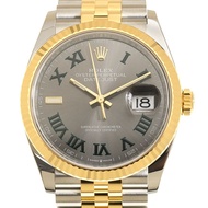 （現貨）全新25年Date ROLEX 勞力士 恒動日誌型 126233 DATEJUST 126233-0035 溫布頓風格 綠蘿 綠羅馬數字 石板灰色