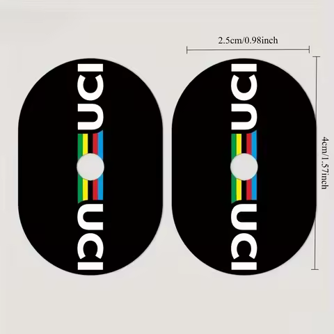 2-Piece Bike Handlebar Tape Decorative Sticker - UCI-compliant bike race design with official logo, 