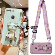 Casing Oppo R15 Pro Case Oppo R11 Case Oppo R11S Case Oppo R17 Pro Case Oppo R15X Case Oppo K1 Case Oppo A78 Case Oppo A58 Case Silicone Anime Cute Kaws Bear Stand Cartoon Wrist Band Phone Case Cassing Cover Cases TS