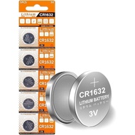 Cotchear 5pcs/Pack CR1632 Button Battery 3V CR1632 Lithium Coin Cell Batteries LM1632 BR1632 ECR1632