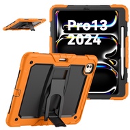 For Apple iPad Pro 11 13 2024 M4 A2836 A2837 A2925 A2926 A3006 A3007 Case Kids Safe Silicon PC Hybri