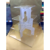 ACRYLIC CAKE STAND SQUARE 4 TIER