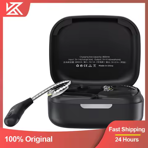 KZ AZ09 Bluetooth 5.2 Wireless Upgrade Cable HIFI Wireless Ear Hook With Charging Case For KZ TRN CC