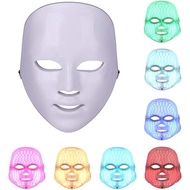 LED Face Mask, Phototherapy Mask, Beauty Cordless 7 Colour LED Mask Neck 
Photon Light Skin Rejuvenation Therapy Face Sk