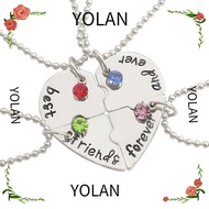 YOLANDAGOODS 4 Bff Fashion Love Necklace Best Friend Froever Womens Necklace