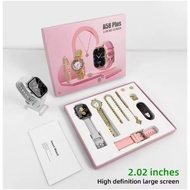 Ladies Set | A58 Plus Smart Watch & Jewelry Combo with Interchangeable Straps | Necklace,...