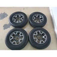 USED Dunlop AT20 Grandtrek Tyres 195/80R15 With Suzuki Jimny Original Stock Rims Take Off ( Set of 4 )