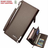 MEN BAELLERRY LONG WALLET BUTTON ZIPPER DOMPET PANJANG LELAKI DAN WANITA (W-030)