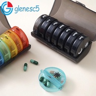 GLENES 7-Day Splitter Pill Organizer, AM/PM Compartments 14-Grid Vitamin Storage Case, Medicine Orga