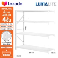 InnTech Warehouse Shelf ชั้นวางของ ชั้นวางสินค้า ชั้นเหล็กวางสินค้า ชั้นเหล็กฉาก 4 ชั้น รุ่น IT-SHEL