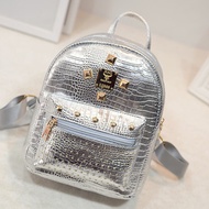 Korean Style Crocodile Pattern Small Travel Backpack Women Bagpack BG051