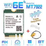 Wifi 6E mt7922 M.2 thẻ không dây 5374Mbps Bluetooth 5.2 Bộ chuyển đổi mạng 802.11ax 2.4G/5G/6GHz Med
