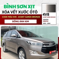Sơn Xịt Xóa Vết Xước Cho Xe TOYOTA INNOVA Màu ĐỒNG ÁNH KIM code 4V8 - AVANT GARDE BRONZE Chính Hãng