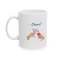 Crimson   Watercolor Drink Visual Cheers Mug CF Ceramic Mug 11Oz