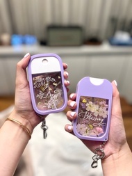 【客製化禮物】壓花押花 卡片噴霧瓶鑰匙圈 消毒噴霧