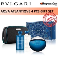 Bvlgari AQVA Atlantiqve Pour Homme 4 Pcs Gift Set for Men GiftSet Bundle Collection Aqua [100% Authentic Perfume]