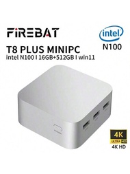 Firebat T8 Plus 迷你 Pc 遊戲主機英特爾 N 系列 N100 遊戲電腦 8gb 16gb Ram 256gb 512gb Ssd Lpddr5 Wifi5 Bt4.2