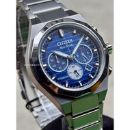 Brand New Citizen ZenShin Titanium Case Eco-Drive Chronograph Blue Dial Watch CA4691-59L