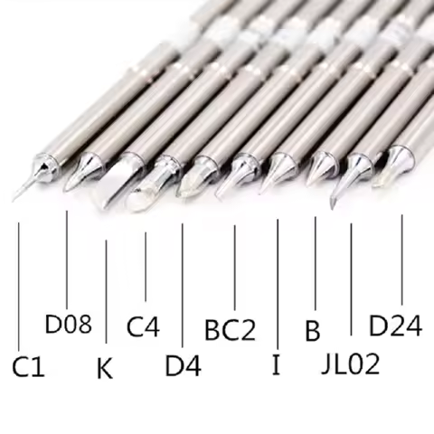 T12 Soldering Iron Tips Kit T12-K B2 BL I ILS JL02 D24 KF BC2 BC3 C4 Replacement for Hakko FX951 DIY