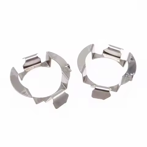 For Audi A3 A4L A6L B8 A6 C5 A5 Q3 Q5 Q7 Sline 1 Pair Silver H7 LED Car Headlamp Bulb Retainer Clips