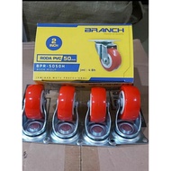 MERAH 2" Live Wheels Trolley Wheels Display Case Wheels 2" Live Wheels 2" Red Wheels Live Contents 4