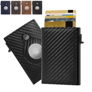 Carbon Fiber Textured Card Holder RFID Anti-theft Card Holder Portable Small Card Holder Location Tr