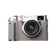 NQSGT เคสครึ่งคุณภาพสูงสำหรับ Fujifilm หนัง Pegangan Kamera X100VI ปลอกหนังแบบสอดกระเป๋ากล้องทำด้วยม