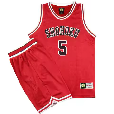 Kogure Anime Shohoku School Basketball Team Jersey Sets Rukawa Sakuragi Red Jersey Set Cosplay Costu