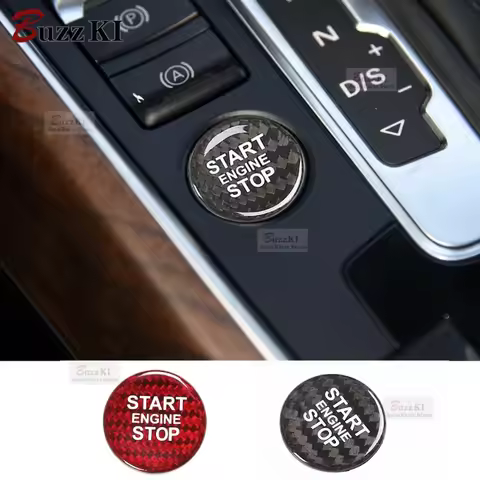 For Audi A3 A4 A5 A6 A7 A8 B8 B9 B6 C6 Q2 Q3 Q5 Q7 TT real Carbon Fiber One-button Start Protection 