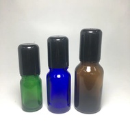 botol kaca roll on 20ml 30ml 100ml hijau/biru/pink - pink 10ml