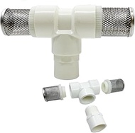 Cotonlake 1" T Strainers Steel Filter Cover Connected to 1" PVC DN25 Water Pipe, Suction Hose 1 inch