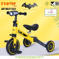 CHILDREN'S BIKE 3-WHEEL TRICYCLE PUSH 3IN1 CHILDREN'S AVIATOR AT 7901, AT 7905, AT 7906, EXOTIC ET 5