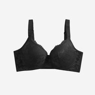 bra & cotton Women Wired Lace Bra C D E Cup Full Coverage Supportive Plus Size Bra 34C-46E