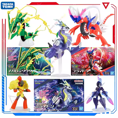 Original Pokemon Action Figures Mega Rayquaza Koraidon Miraidon Blaziken Scizor Charizard X Lunala D