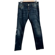 Dsquared2 SQUARE Jeans Size 4 Damaged Navy Direct from Japan Secondhand