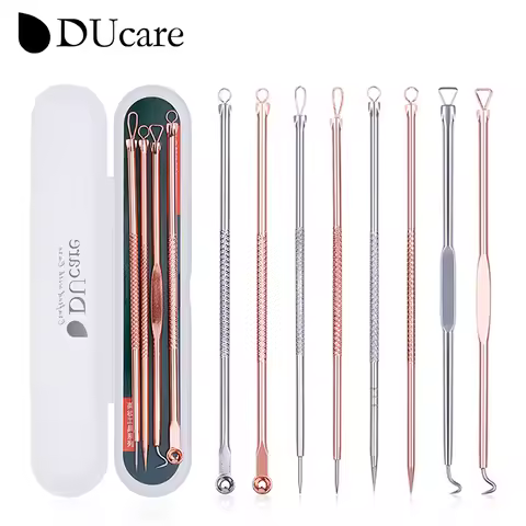DUcare 4pcs Acne Blackhead Removal Needles Stainless steel Pimple Spot Extractor Acne Treatment Acne