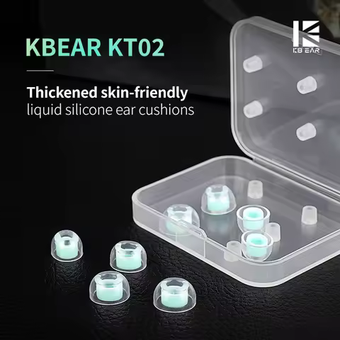 KBEAR KT02 4 pairs liquid silicone eartips Soft Earplugs Suitable for In-ear IEM Earphone for I3 MK3