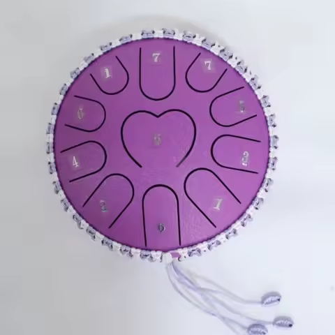 7 Inch Tongue Drum 11 Tone Meditation Tongue Drum Sound Healing Beginner Hand Drums Professional Per