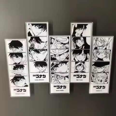 Anime Acrylic Fridge Magnet for Detective Conan Shinichi Kudo Ran Mori Ai Haibara Decoration Creativ