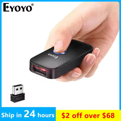Eyoyo EY-009P Mini Bluetooth 2D Barcode Scanner 3-in-1 Wireless Connection QR Image Reader PDF417 Da