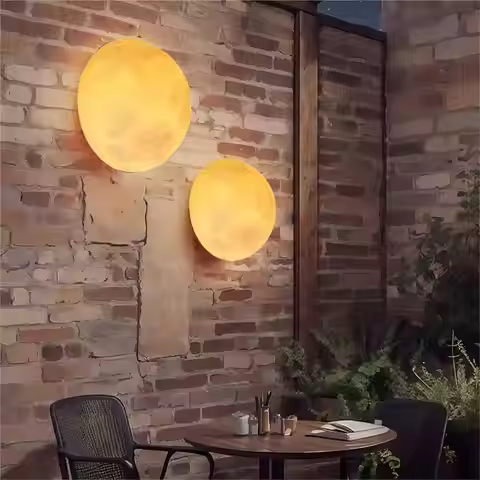 3d Printed Cream-colored Semi-circular Moon-shaped Ceiling Lamp Hemisphere Wall Lamp Corridor Stairc