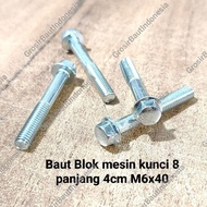 MESIN (25-100pcs) 8 key engine block bolts 4cm long M6x40