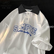 SAMPYE Oversized Polo Shirt Rugby Polo Shirt Big Size Collar T-Shirt (M - 6XL) CUSTOM Style Unisex L