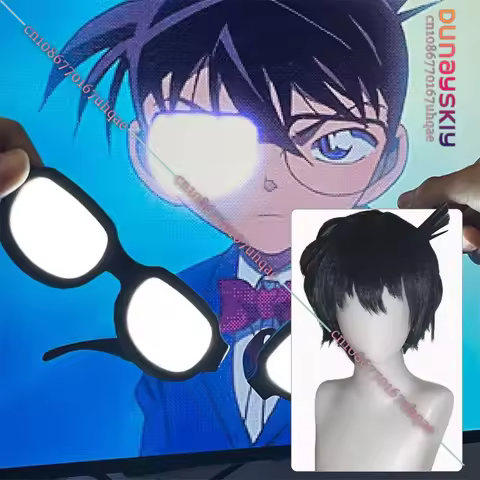 Anime Detective Conan Kudou Shinichi Cosplay Wig With Led Technology Luminous Glasses 2025Anime/Hall