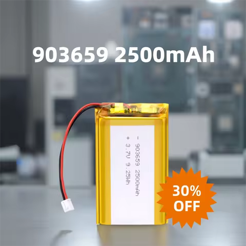 903659 3.7V 2500mAh 9.25Wh Rechargeable LiPo Cell for Smart Devices and Consumer Electronics 104050 