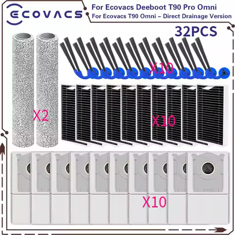 For ( Ecovacs Deeboot T90 Pro Omni / T90 Omni - Direct Drainage Version ) Vacuum Parts Brush Filter 