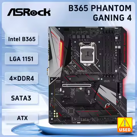 B365 Motherboard ASRock B365 Phantom Gaming 4 Motherboard LGA 1151 DDR4 64GB support i5-9400F i3-930