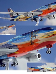 HX 1/400 Singapore Airlines Boeing 747-400 9V-SPL 9V-SPK Seven-Color Bird Painted Passenger Aircraft